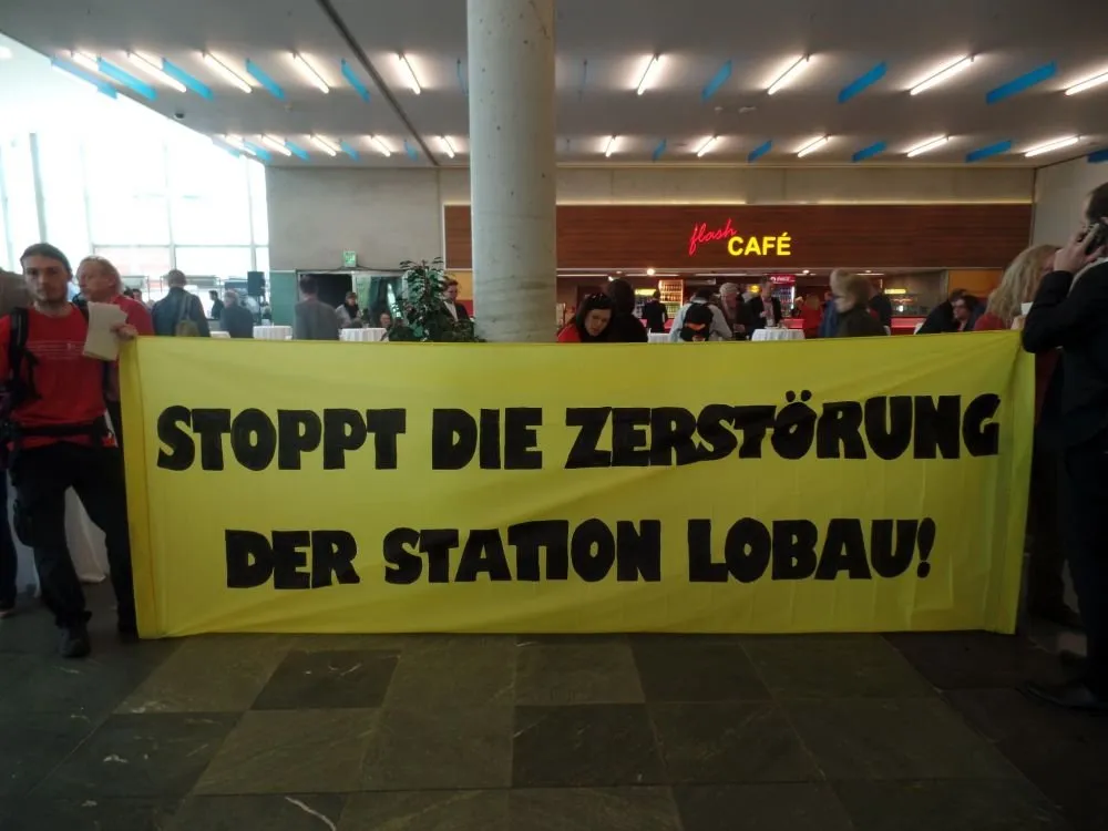 Protestaktion beim SPÖ-Landesparteitag, Bild 1