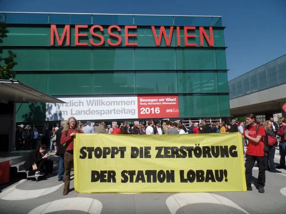 Protestaktion beim SPÖ-Landesparteitag, Bild 2
